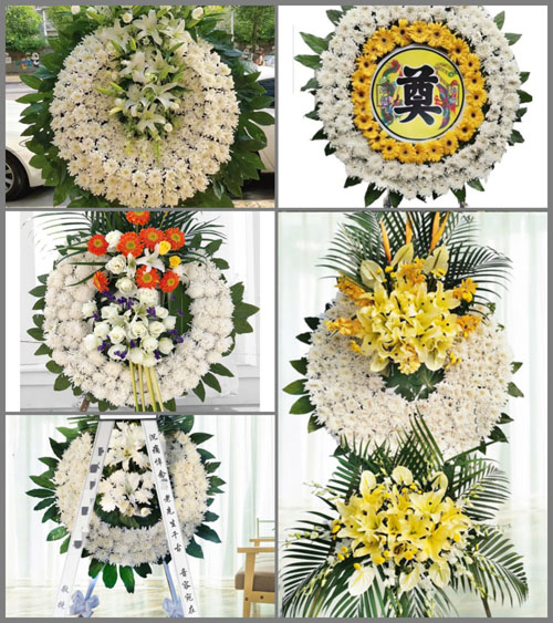 湖北孝感市安陆市巡店镇大坝村花圈速递
